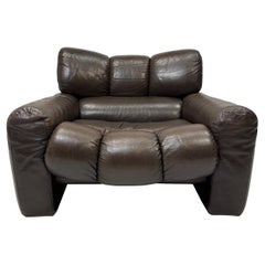 Loungesessel aus Leder von Tongiana Stefano