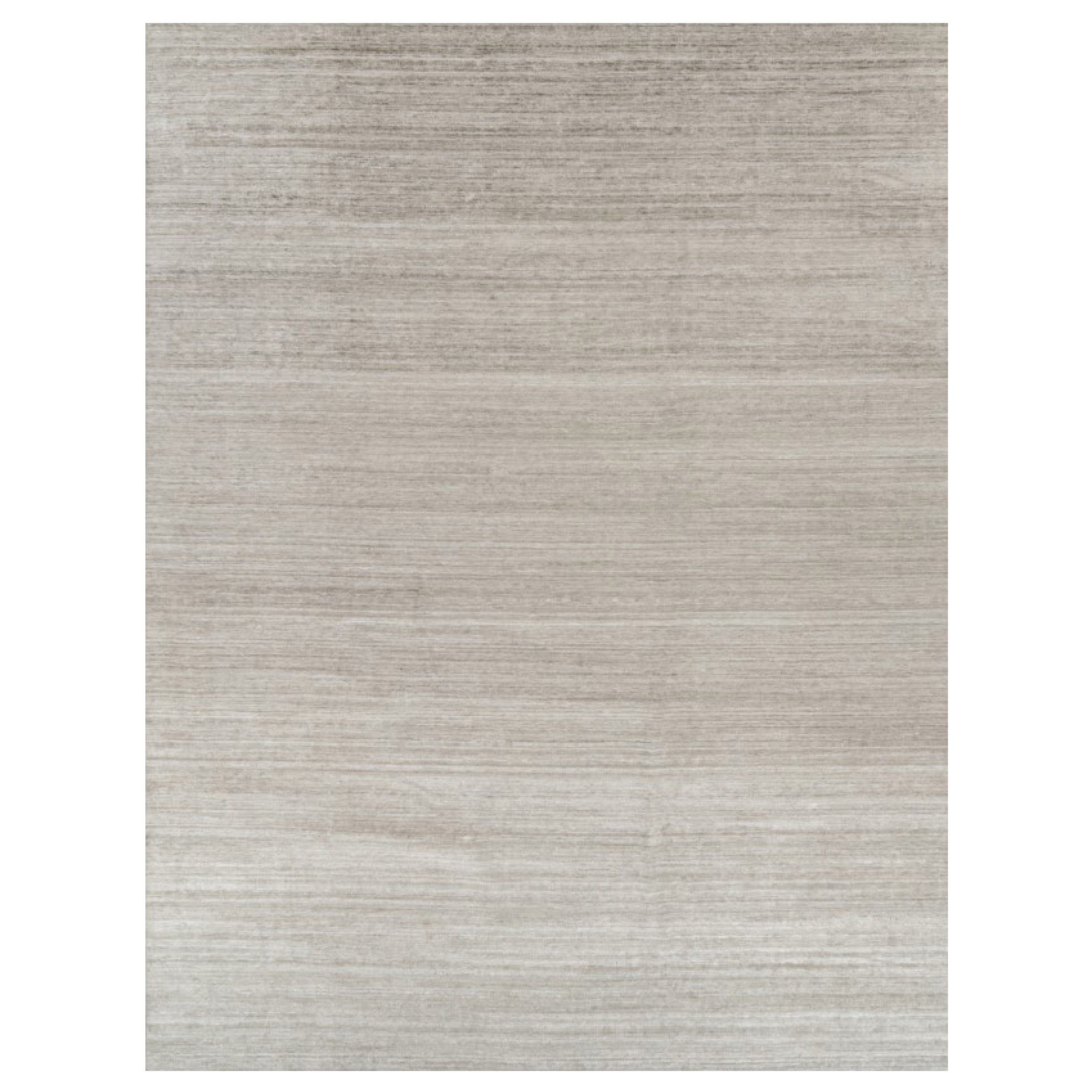 Tapis texturé surdimensionné de Rug & Kilim dans les tons beige et taupe Striae en vente