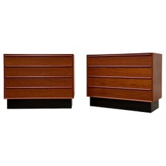 Westnofa Teak Bachelors Chests - Mid Century Danish Modern Dressers Nightstands