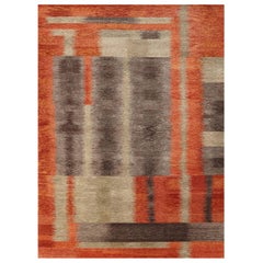 Tapis Art Déco Alfonsina-Rustic fait à la main en laine et soie de Doris Leslie Blau