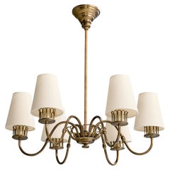 Designer danois, lustre, laiton, Corde, Fabrice, Danemark, années 1930