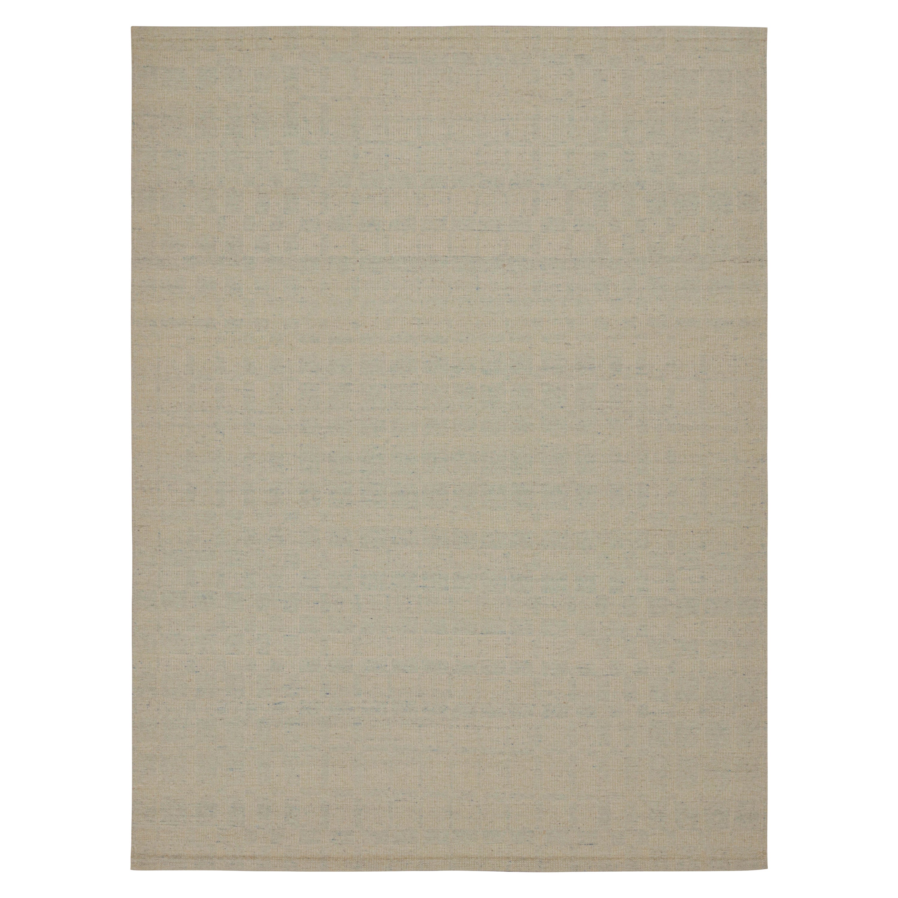 Rug & Kilim: Kilim in stile scandinavo con motivo geometrico beige e blu in vendita
