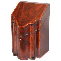 Antique Very Fine George III Period Mahogany Knife-Box