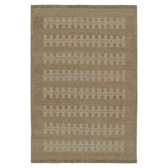 Rug & Kilim’s Scandinavian Style Kilim Rug in Beige with Geometric Patterns