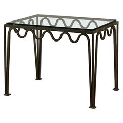 Tavolino grande 'Méandre' in vetro e Verdigris di Design/One