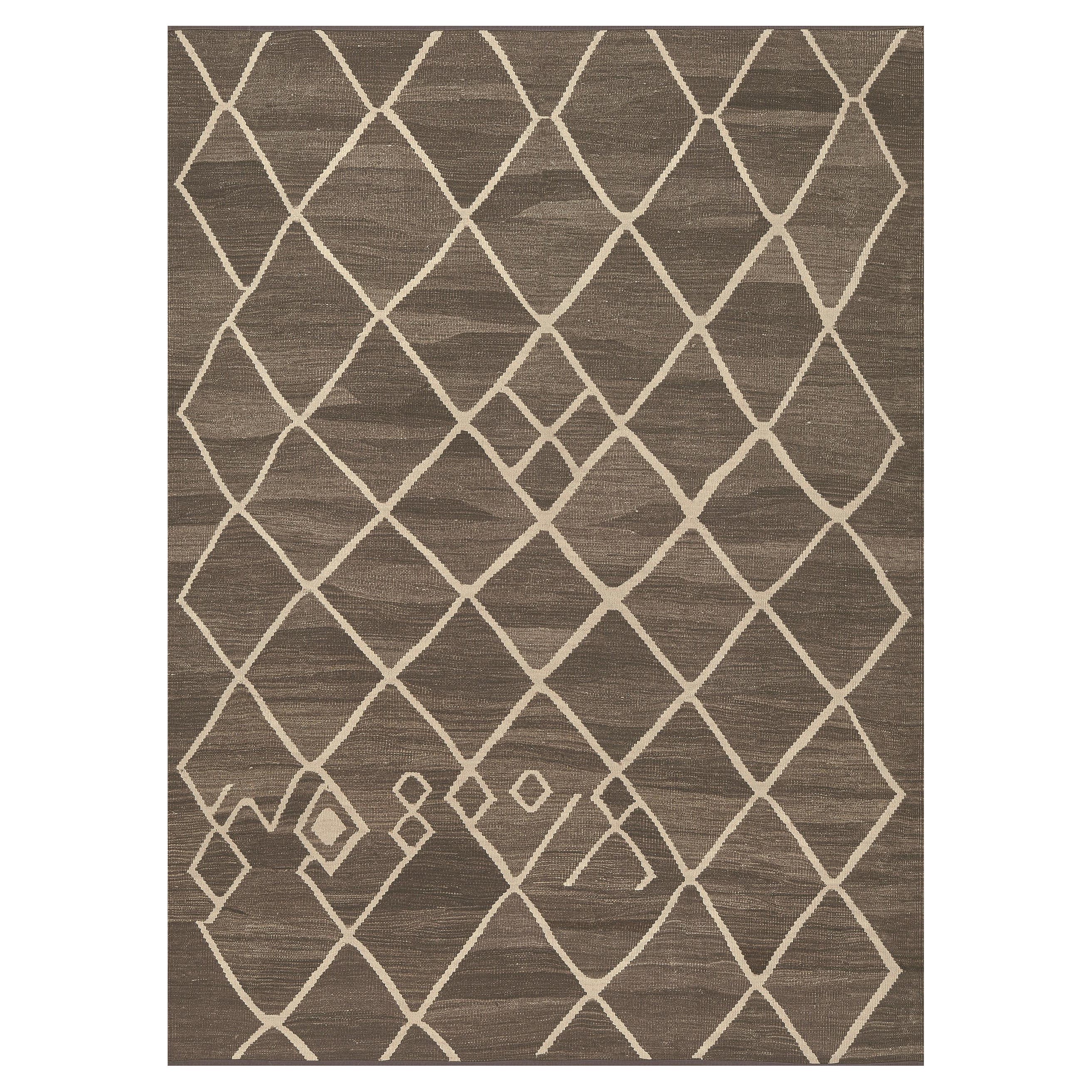 Rug & Kilim contemporain en laine marron d'inspiration marocaine