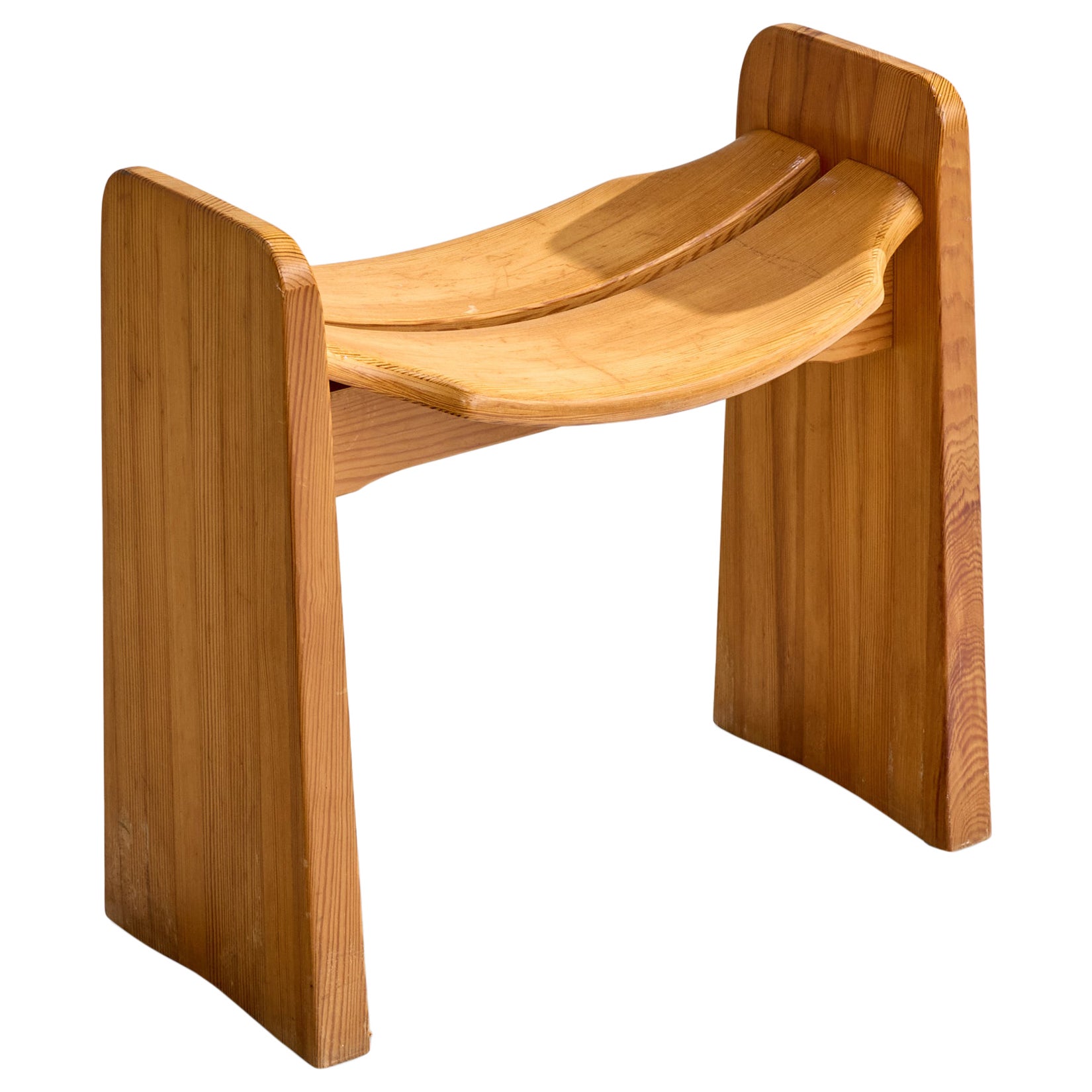 Gilbert Marklund, Stool, Pine, Sweden, 1970s