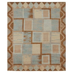 Tappeto in stile scandinavo Rug & Kilim con motivi geometrici blu e marroni