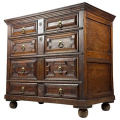 English Commode 17th Century Oak