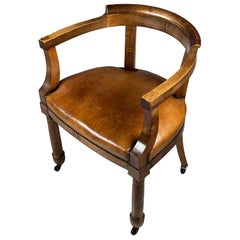 Empire Mahogany Desk Chair 19th Century