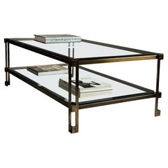 Vintage Rectangular Glass Coffee Table