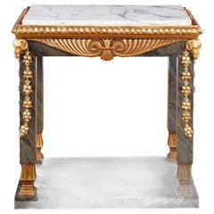 Swedish Neoclassical Marble Top Console Table