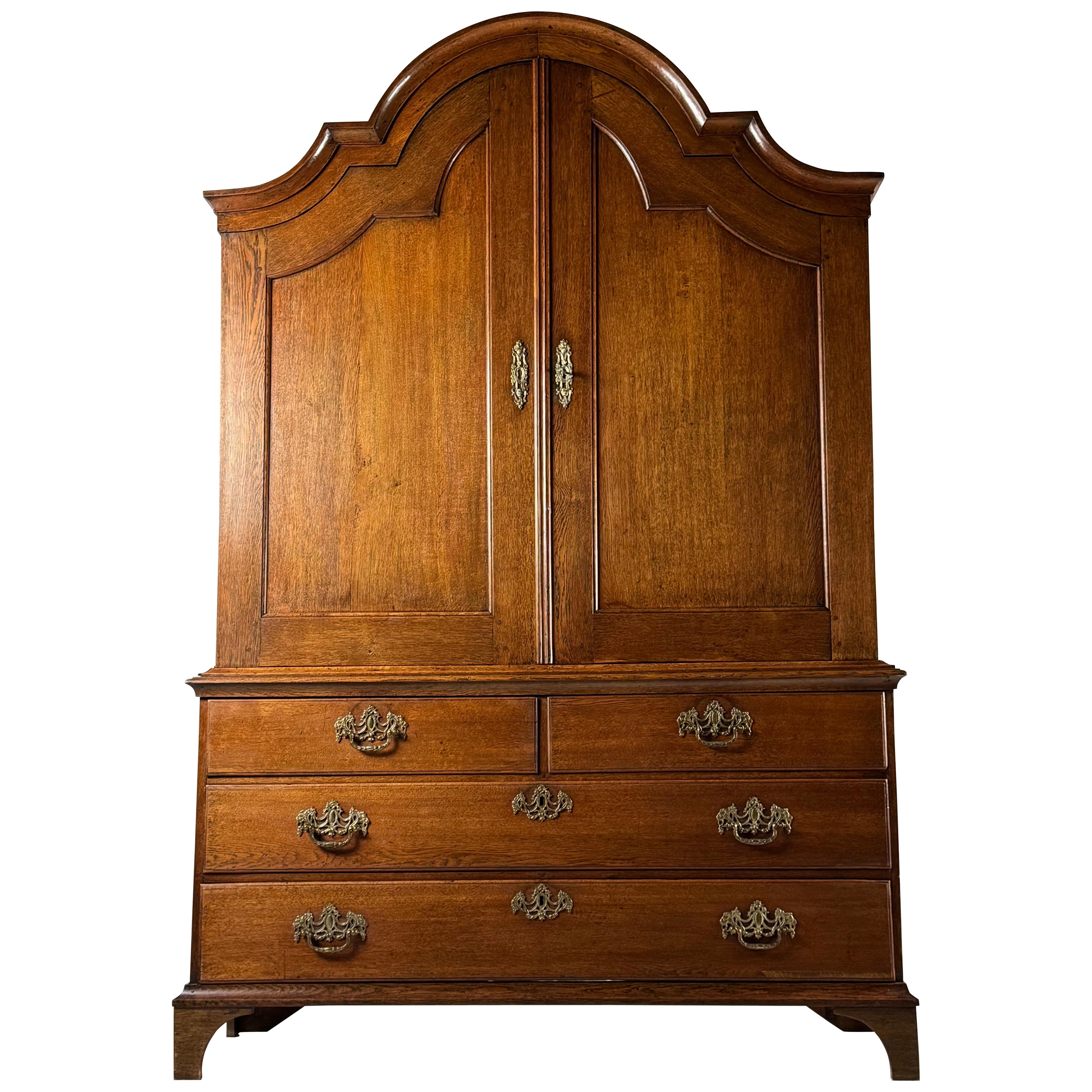 Dutch Oak 18th Century Louis Quinze Cabinet For Sale