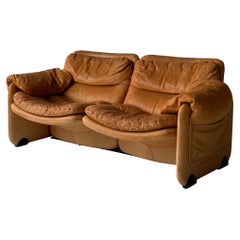 Sandwich e Doppiosandwich Leather Settee by Titina Ammannati and Giampiero Vitel