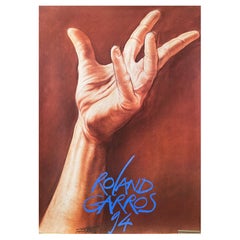 Original 'ROLAND GARROS' 1994 Tennis Tournament Poster by Ernest Pignon-Ernest