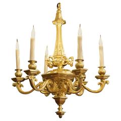 Chandelier from the Napoleon III Period in Gold Gilt Bronze