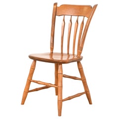Amerikanische geschnitzt massivem Ahorn Spindel zurück Side Chair oder Schreibtischstuhl