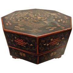 Antique Chinese Octagonal Wedding Box