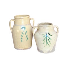 Pair of 1930s Italian Tree of Life Pots with Handles