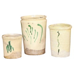 Three 1930s Italian Tree of Life Ceramic Pots