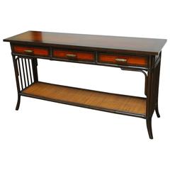 Palecek Bamboo Two-Tier Console Table