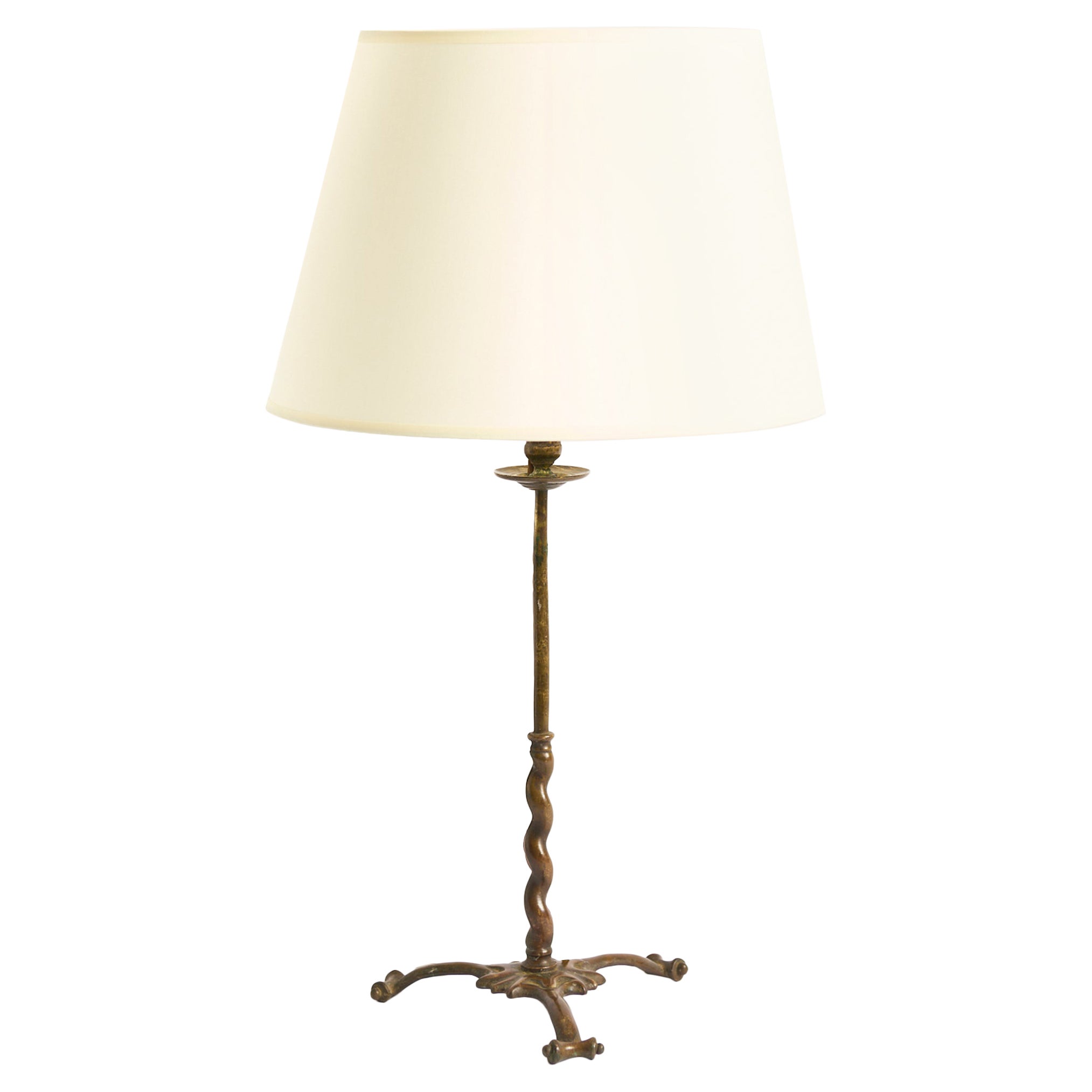17th Century Bronze Table Lamp