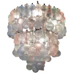 VENINI Chandelier Murano Glass Iron 1950 Italy
