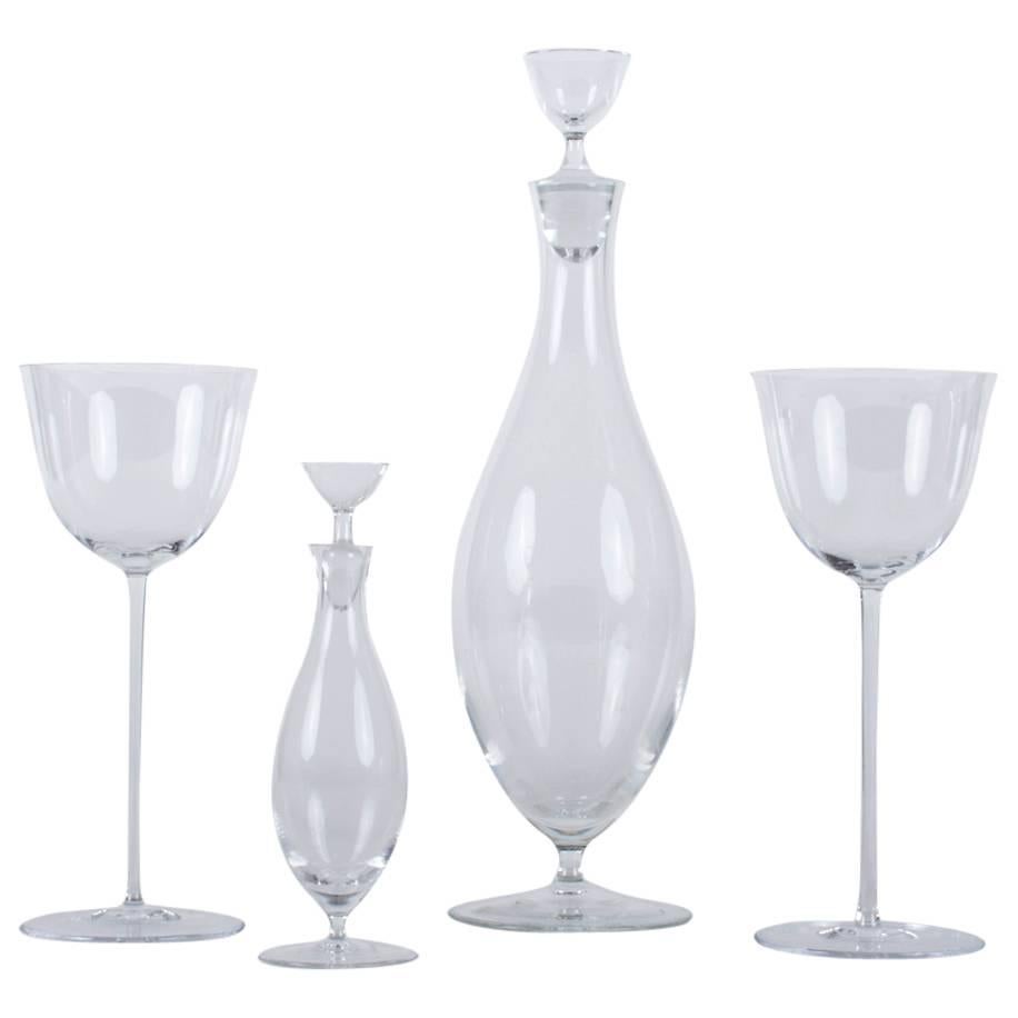 Fantastic Set of Josef Hoffmann Glasses from the Patrician Series for Lobmeyr For Sale