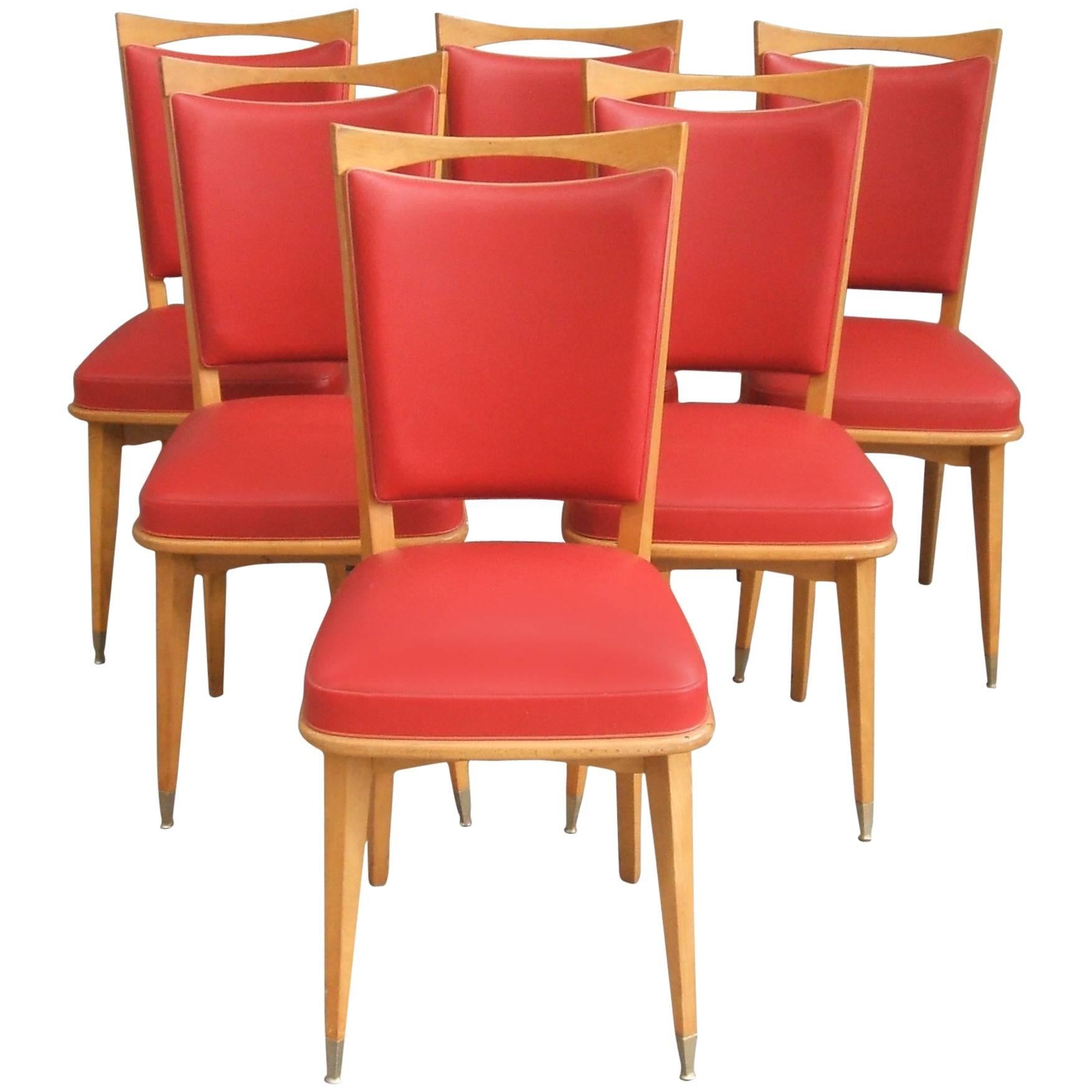 Set of Six Chairs Melchiorre Bega Style