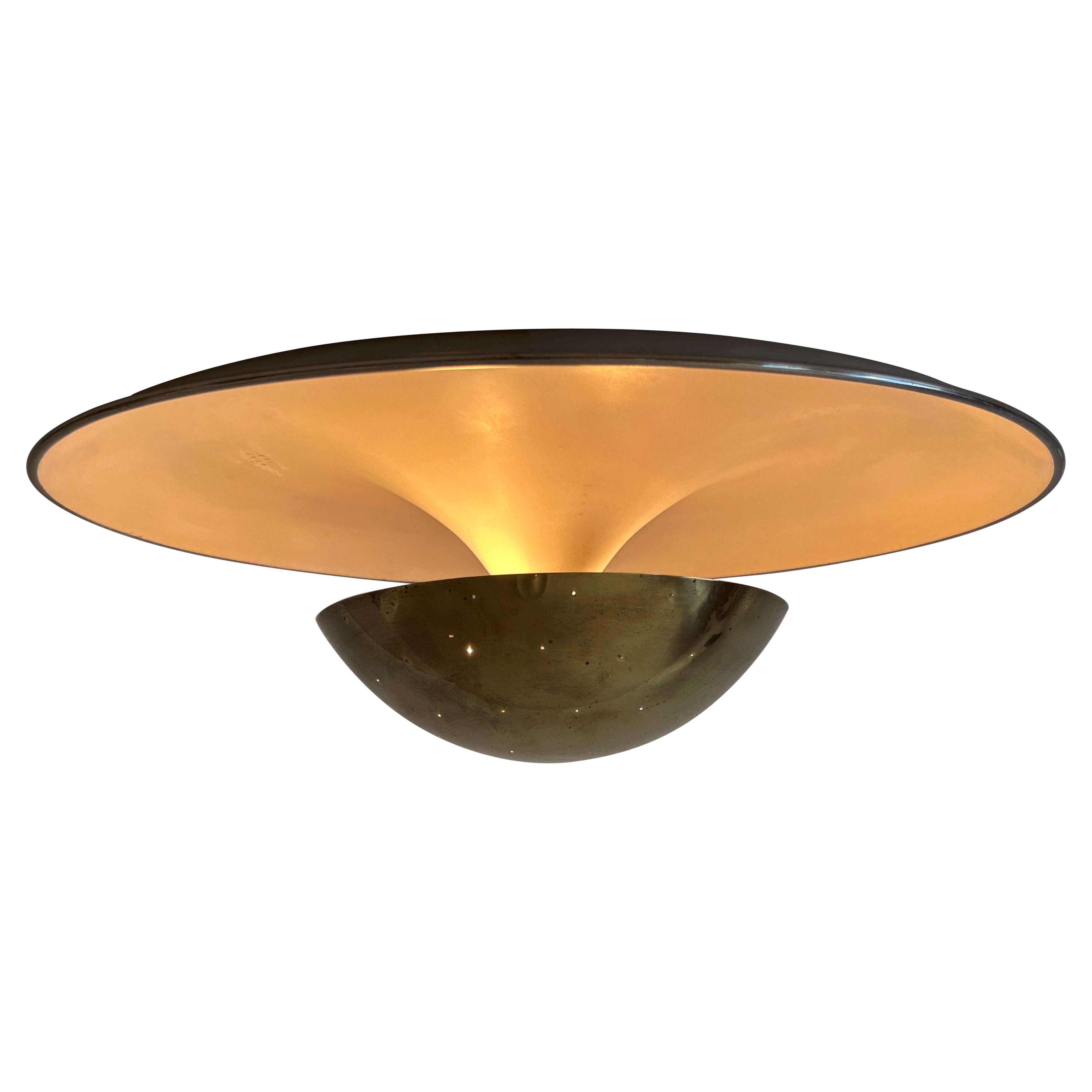 Elegant Mid-Century Ceiling Fixture or Sconce by Bünte & Remmler Germany 1950s For Sale