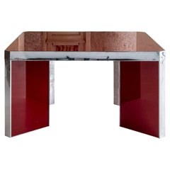 Mirrored glass and metal table by Nanda Vigo for Fai International, Italy 1972