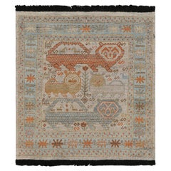 Rug & Kilim's Tribal Style Rug in Polychromatic Lion Pictorial Patterns (tapis de style tribal aux motifs polychromes de lions)