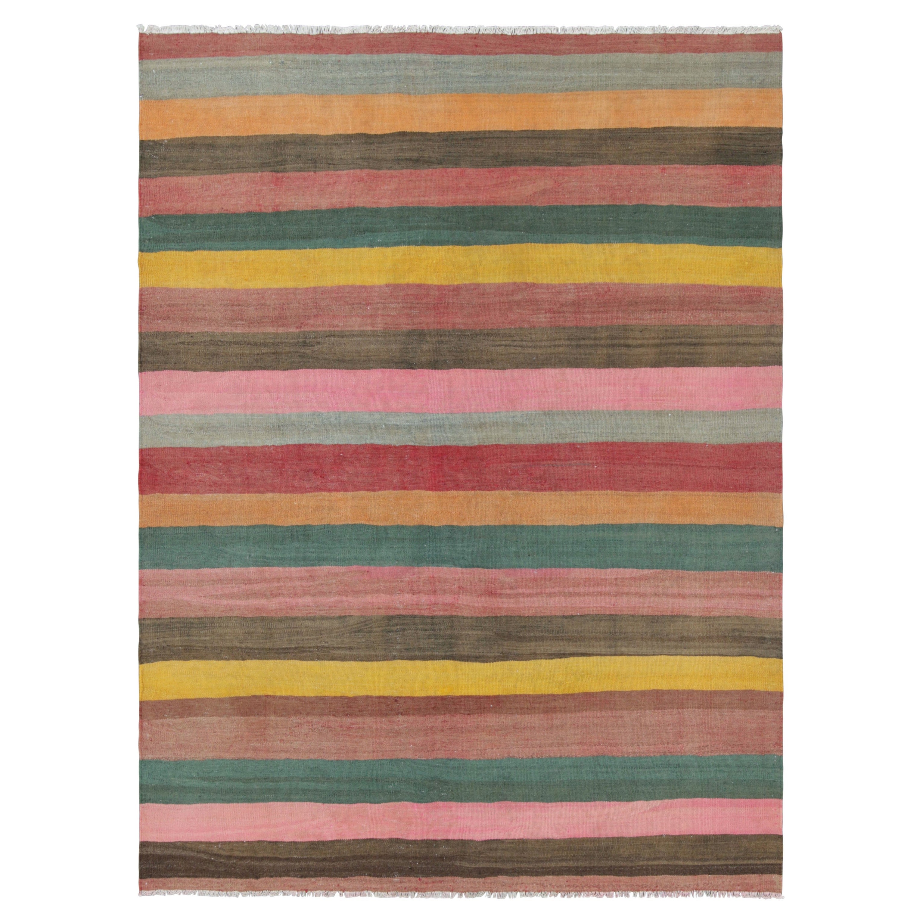 Vintage Shahsavan Persischer Kilim mit mehrfarbigen Streifen - Rug & Kilim im Angebot