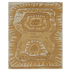 Tappeto in stile scandinavo Rug & Kilim in oro con motivi geometrici