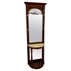 Unusual Antique Edwardian Quality Walnut Hall Stand
