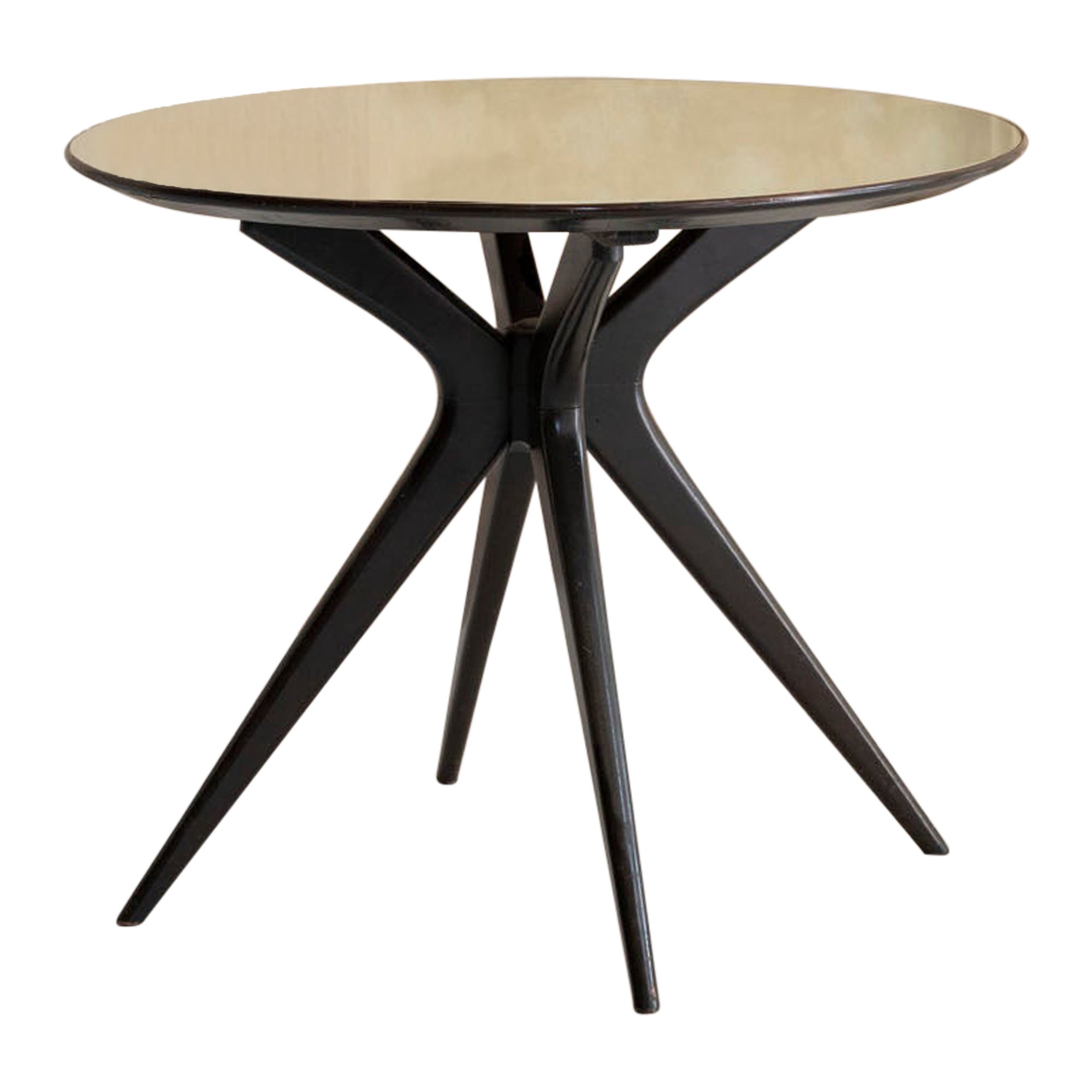 Table basse en bois et verre attribuée à Ico Parisi, Italie 1950 en vente