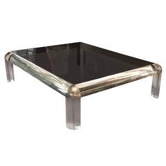 Lucite Coffee Table in the Style of Karl Springer