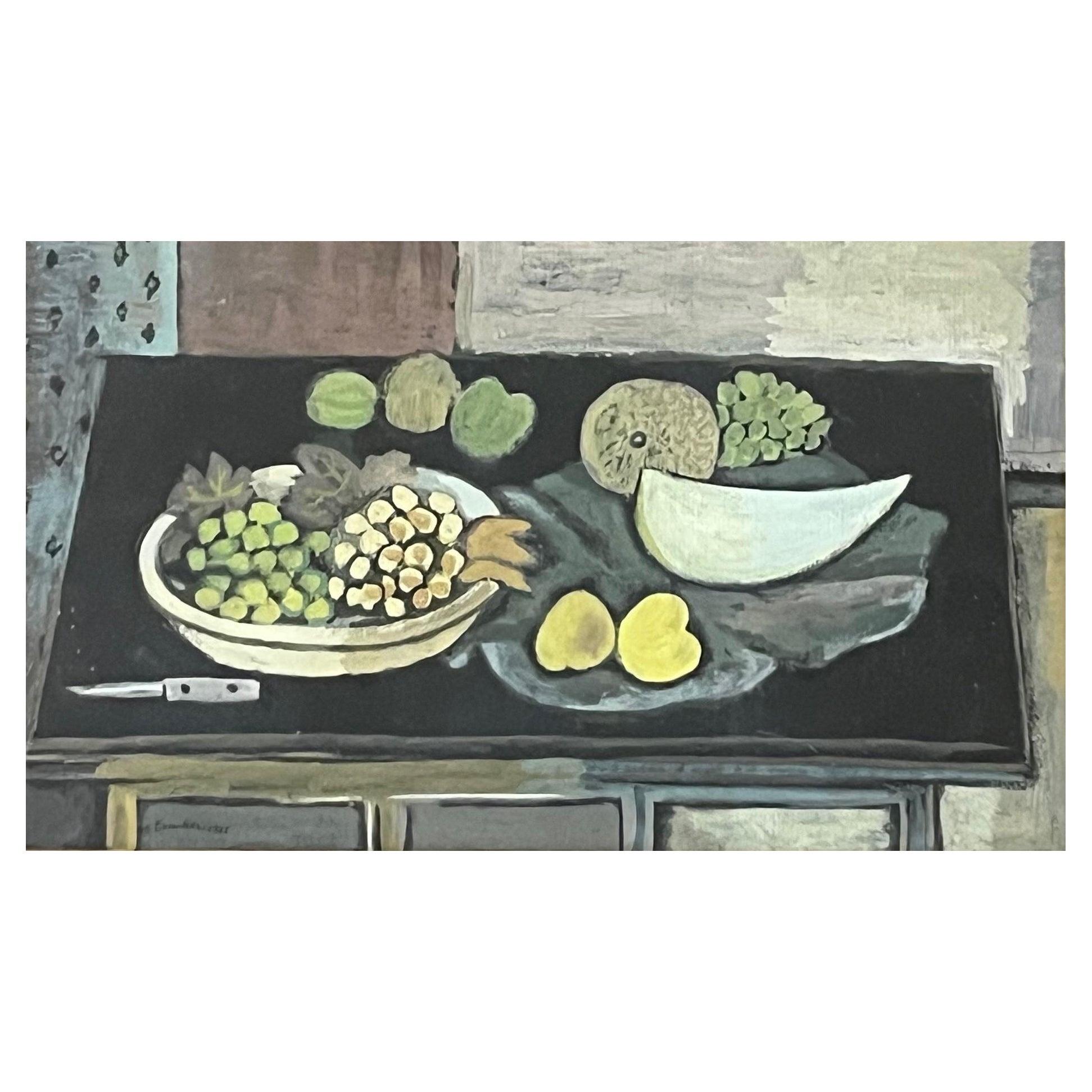 Kubistisches Stillleben Gouache von Reid Fancher, 1947