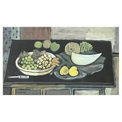 Kubistisches Stillleben Gouache von Reid Fancher, 1947