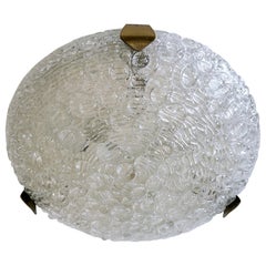 Incredibile applique in vetro ghiaccio del Mid Century di Leclaire & Schäfer del 1960