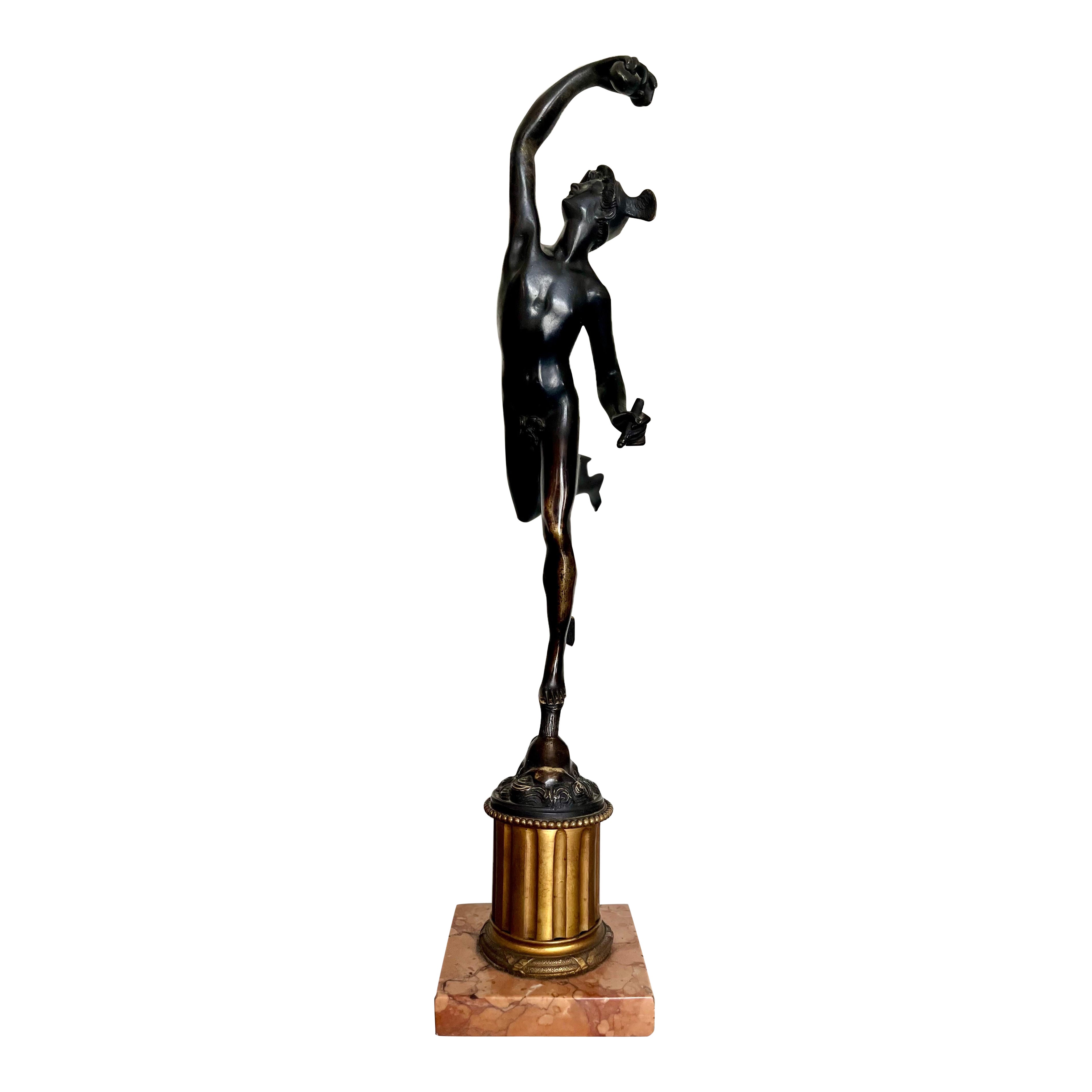 Grand Tour del XIX secolo  Scultura in bronzo  Mercurio