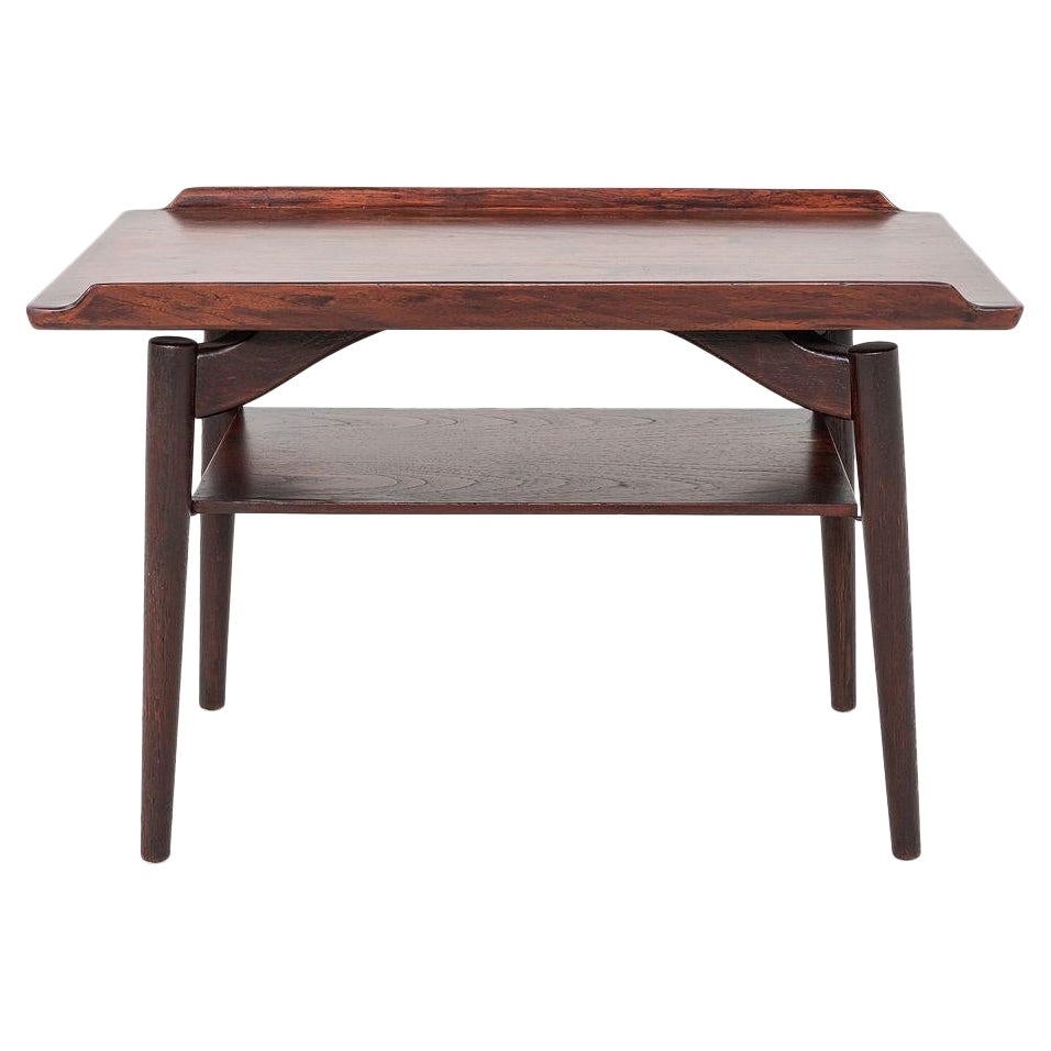 1960 Arne Vodder pour George Tanier T9 Table d'appoint / de chevet en teck et Oak en vente
