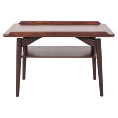 1960 Arne Vodder pour George Tanier T9 Table d'appoint / de chevet en teck et Oak