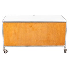 1960s Henry P. Glass for Fleetwood Flexible Storage Cabinet on Casters