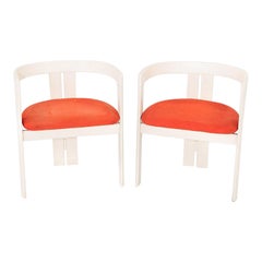 1970 Paire de fauteuils de salle à manger Pigreco par Tobia Scarpa pour Gavina/ Knoll