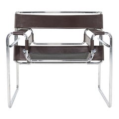 1960 Marcel Breuer pour Gavina / Knoll Wassily B3 Chaise longue avec structure chromée