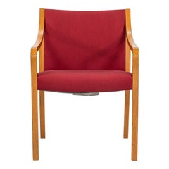 1987 Bert England for Stow & Davis Red Fabric Dining Chair 3x Disponible