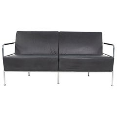 1990 Gunilla Allard for Lammhults Cinema Sofa / Loveseat en cuir noir