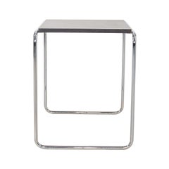 1990 Marcel Breuer for Thonet Laccio Tall Side / End Table in Black Laminate