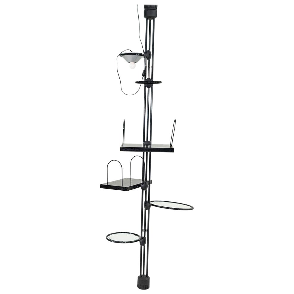 Lampadaire à tension Tarcisio Colzani pour Porada Arredi des années 1980 avec accessoires en vente